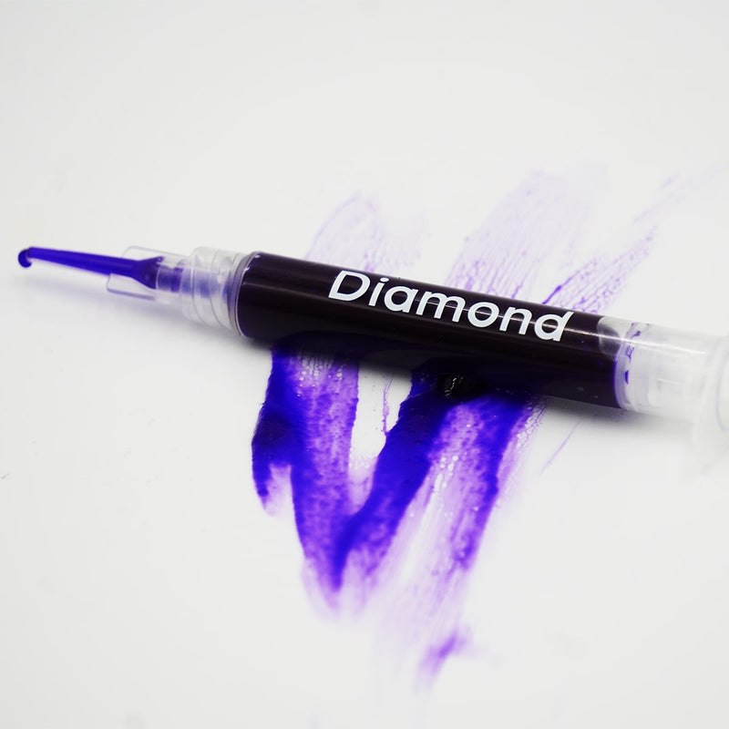 Ruisku, jossa on hampaiden valkaisugeeli - Diamond Smile violetti värinkorjaava hampaiden valkaisugeeli