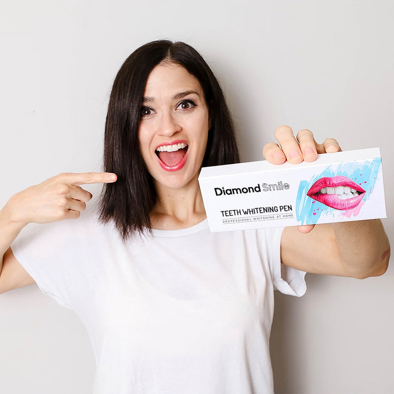 Nainen Diamond Smile hampaiden valkaisukynä - Hampaiden valkaisukynä - Teeth Whitening Pen