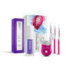 Diamond Smile hampaiden valkaisusetti, jossa on violetti hampaiden valkaisuseerumi hampaiden valkaisuun kotona.